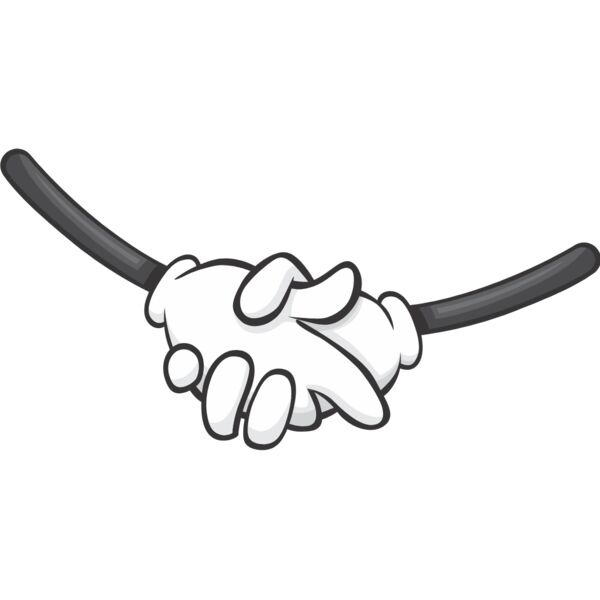 Cartoon Holding Hands Handshake 1 Thumbnail