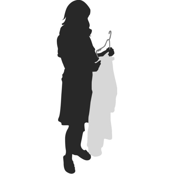 Housekeeper Folding Laundry Silhouette 2 Thumbnail