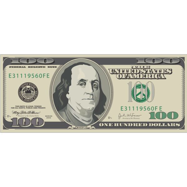 Hundred Dollar Bill 1 Thumbnail